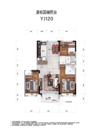 碧桂园樾熙台3室2厅1厨2卫建面118.00㎡