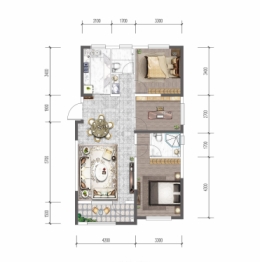 嘉屋文宸府3室2厅1厨2卫建面104.00㎡