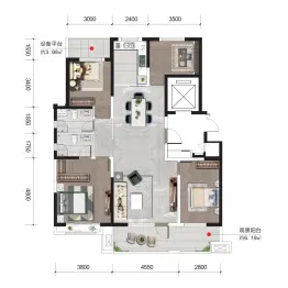 中环西园4室2厅1厨2卫建面153.99㎡