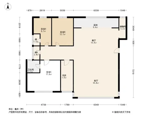 远洋天著洋房户型图