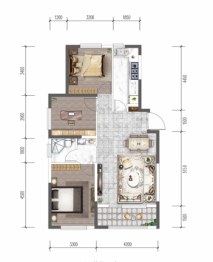 嘉屋文宸府3室2厅1厨1卫建面97.0㎡
