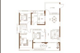 碧溪天地3室2厅1厨2卫建面129.00㎡