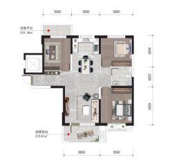 中环西园3室2厅1厨1卫建面116.88㎡