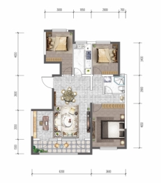 嘉屋文宸府3室2厅1厨1卫建面109.00㎡