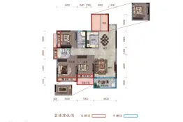 北建理想城3室2厅1厨2卫建面113.90㎡