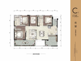 中铁·卓越城4室2厅2卫建面138.00㎡