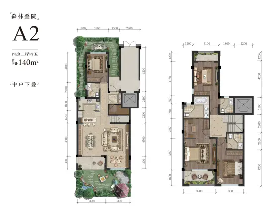 仁安南山院子户型图