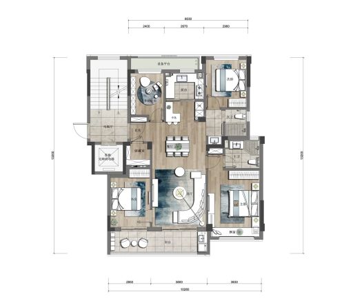 万科坤和·湛蓝云镜户型图