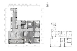 天澜道11号4室2厅1厨4卫建面308.00㎡