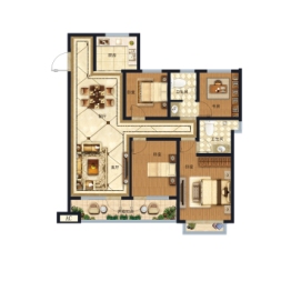 博裕学苑4室2厅1厨2卫建面133.13㎡
