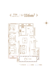 锦天·禧悦江山4室2厅1厨2卫建面116.00㎡