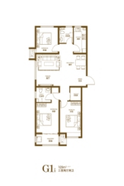 龙门御苑3室2厅1厨2卫建面123.00㎡