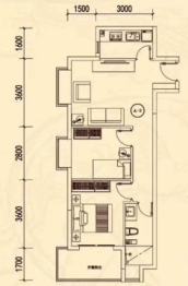 四海归源1室1厅1厨1卫建面73.40㎡