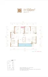 天城国际广场4室2厅1厨2卫建面130.0㎡