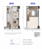 汉鑫广场建面约48㎡户型图