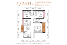 涛鸿金域华府1、2单元01户型