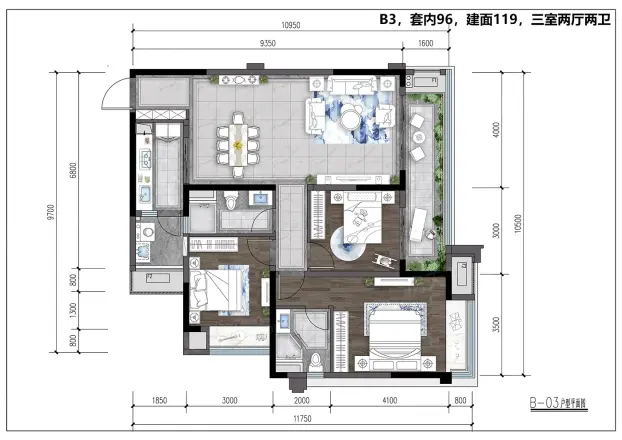 青秀阅山户型图
