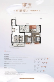 碧桂园玖锦台3室2厅1厨2卫建面129.00㎡