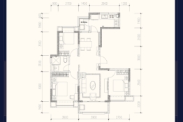 恒大御澜庭3室2厅1卫建面112.90㎡