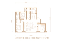 中国铁建西派宸樾D户型约145㎡