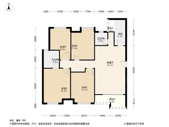 香满庭商住楼户型图