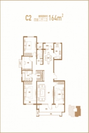 麒麟郡+4室2厅1厨2卫建面164.0㎡