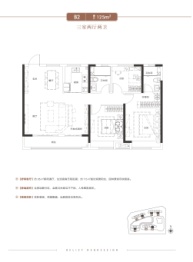 中南熙悦3室2厅1厨2卫建面125.00㎡