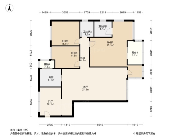 置信丽都花园城(外侧)户型图