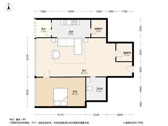 大连时代购物广场户型图