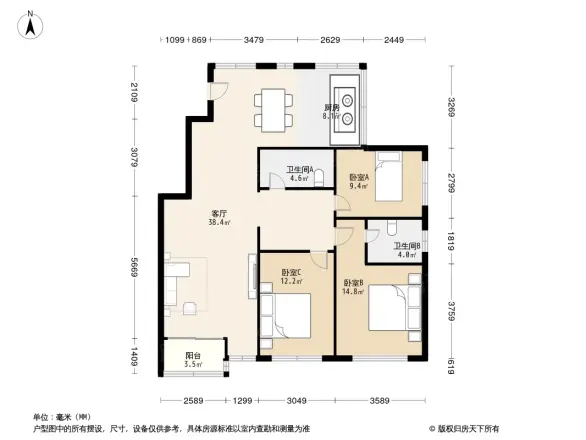 钟鼎山庄户型图
