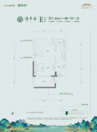 世茂硒泉小镇1室1厅1厨1卫建面45.00㎡