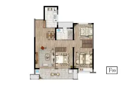 格林云著·云麓3室2厅1厨1卫建面99.00㎡