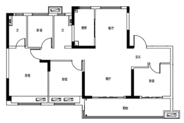 碧桂园·玖珑府4室2厅1厨2卫建面125.00㎡