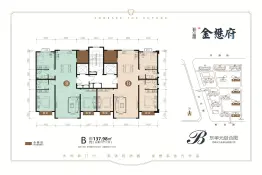 开源金懋府3室2厅2卫建面137.98㎡