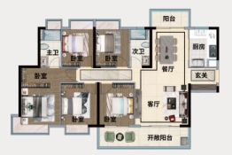 金融街·金悦府5室2厅1厨2卫建面143.00㎡