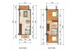 万宁滨湖尚城3室2厅1厨2卫建面49.88㎡