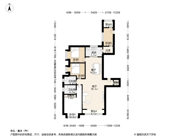 华远裘马四季户型图
