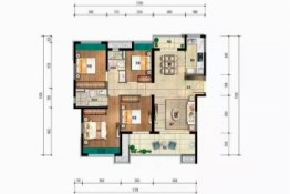 雅居乐金沙湾4室2厅1厨2卫建面134.00㎡