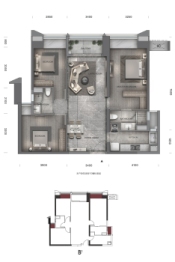 合景泰富·天銮3室2厅1厨2卫建面120.00㎡