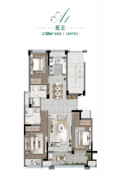 周投绿城·留香园3室2厅1厨2卫建面120.00㎡