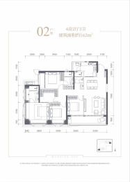 天健悦桂府4室2厅1厨3卫建面162.00㎡