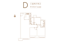 星河城3室2厅1厨2卫建面105.00㎡