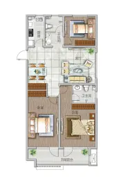 济宁尚龙原著3室2厅1厨2卫建面124.00㎡