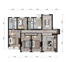 中海·润山府4室2厅1厨2卫建面165.00㎡