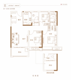 润和·翰文府3室2厅1厨2卫建面105.60㎡