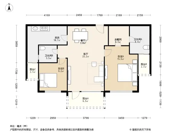 大连万达海公馆户型图片