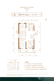 荣盛·锦绣学府3室2厅1厨1卫建面97.19㎡