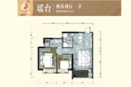 阳光粤港栖凤台2室2厅1厨1卫建面79.00㎡