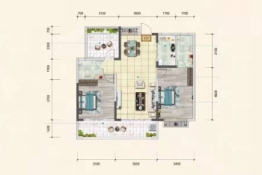 首创·森林湖2室2厅1厨2卫建面105.14㎡