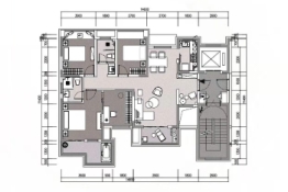 金地水木海棠3室2厅1厨2卫建面119.00㎡